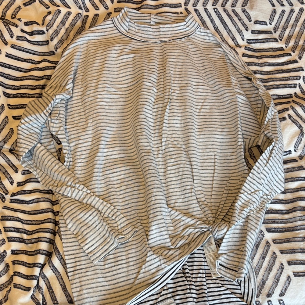 We The Free Striped Oversized Top
